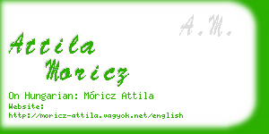 attila moricz business card